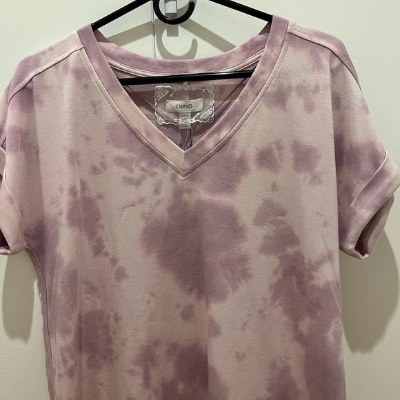 Tie-dye lavender top short sleeve women’s M - Picture 3 of 9